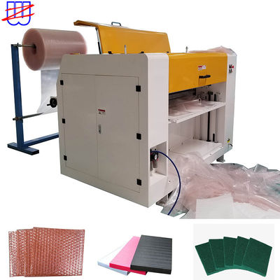 Máquina de corte e corte de filme de bolha de ar de controlo PLC totalmente automático CNC para rolos de 100 mm
