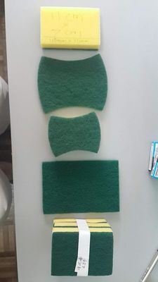 Máquina hidráulica de corte por pressão para solução de produção de pads de limpeza e esponjas de cozinha
